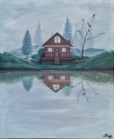 Malerei mit dem Titel "Contemplation" von Wendy Maggi, Original-Kunstwerk, Acryl