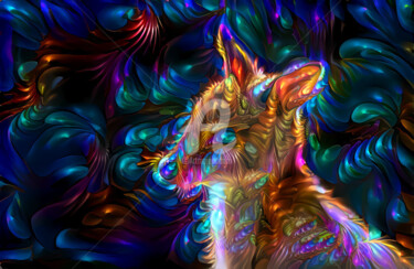 Digital Arts titled "Agile Wallaby" by Redreamer, Original Artwork, Digital Painting