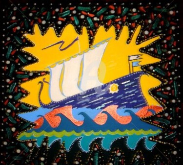 Painting titled "Ship of dreams" by Redreamer, Original Artwork