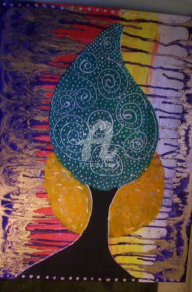 Painting titled "TRIBAL TREE" by Redreamer, Original Artwork