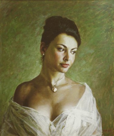 Картина под названием "Портрет Ирины Фридм…" - Юрий Панцырев, Подлинное произведение искусства, Масло