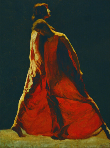 Painting titled "La Force-120x210cm-…" by Wenwu Wen, Original Artwork, Oil