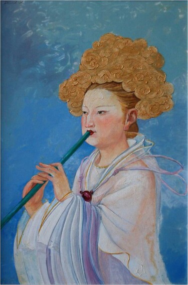 Malerei mit dem Titel "La Mélodie-90x60cm-…" von Wenwu Wen, Original-Kunstwerk, Öl