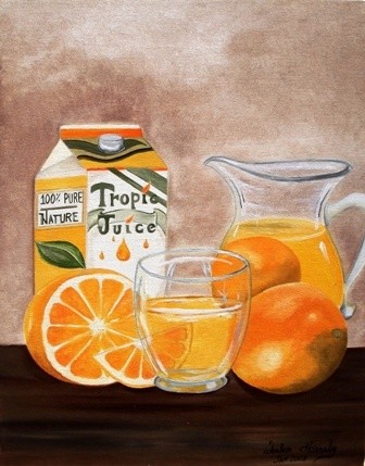 Painting titled "Fresh Squeezed Oran…" by Weshon Hornsby, Original Artwork