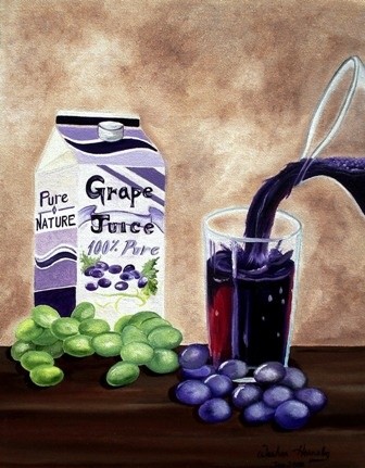 Painting titled "Purely Grape Juice" by Weshon Hornsby, Original Artwork
