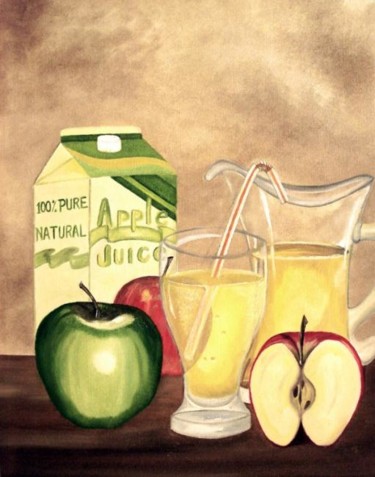 Painting titled "Simply Apple Juice" by Weshon Hornsby, Original Artwork