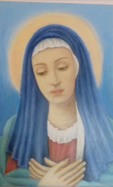 Malarstwo zatytułowany „Maryja” autorstwa Werka Zajac, Oryginalna praca, Olej