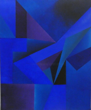 Peinture intitulée "LE BLEU" par Werner Albert Gatschet, Œuvre d'art originale, Acrylique