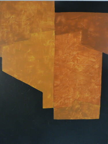 Peinture intitulée "COMPOSITION JEAUNE" par Werner Albert Gatschet, Œuvre d'art originale, Acrylique