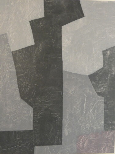 Peinture intitulée "COMPOSITION GRIS" par Werner Albert Gatschet, Œuvre d'art originale, Acrylique