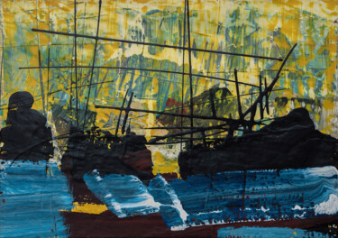 Peinture intitulée "south sea" par Werner Schaile, Œuvre d'art originale, Huile