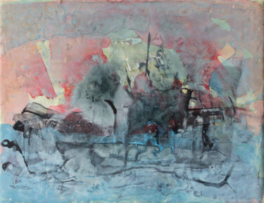 Pittura intitolato "foggy morning" da Werner Schaile, Opera d'arte originale, Olio