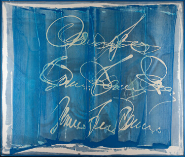 Malerei mit dem Titel "calligraphic power" von Werner Schaile, Original-Kunstwerk, Öl