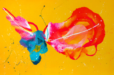 Картина под названием "evolve" - Weronika Dylag, Подлинное произведение искусства, Акрил Установлен на Деревянная рама для н…