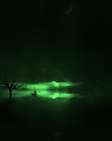 Arts numériques intitulée "Green Apocalypse" par Wesley Duong, Œuvre d'art originale, Peinture numérique