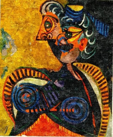 Peinture intitulée "Picasso oil paint r…" par James Nance Nance, Œuvre d'art originale, Huile