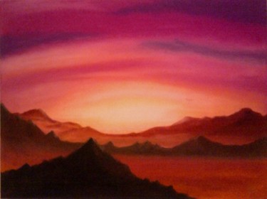 Tekening getiteld "Wild sunset by Rona…" door Westlandkunst, Origineel Kunstwerk, Anders