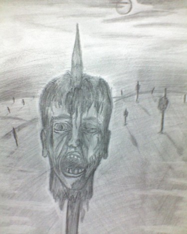 Рисунок под названием "Долина Смерти" - Nitroglycerin, Подлинное произведение искусства