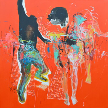 Картина под названием "Body,soul,spirit" - Ley Mboramwe, Подлинное произведение искусства, Акрил