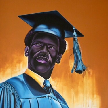 Картина под названием "Congratulations" - Ley Mboramwe, Подлинное произведение искусства, Акрил