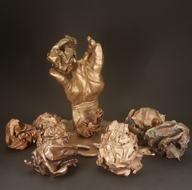 Sculpture intitulée "The Love Letter" par Wichert Van Engelen / Frozensteel.Nl, Œuvre d'art originale, Bronze