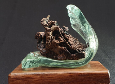 Skulptur mit dem Titel "Breaking Wave" von Wichert Van Engelen / Frozensteel.Nl, Original-Kunstwerk, Bronze