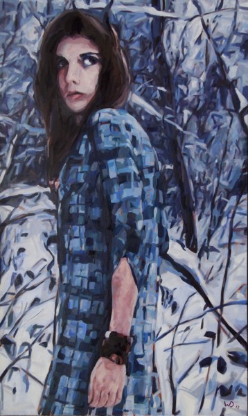 Painting titled "Verena" by Daniel Wimmer, Original Artwork, Oil