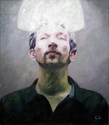 Malerei mit dem Titel "Headspace" von Daniel Wimmer, Original-Kunstwerk, Öl