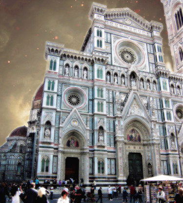 Fotografía titulada "Florence Cathedral" por W. Marek Cholody, Obra de arte original, Fotografía manipulada