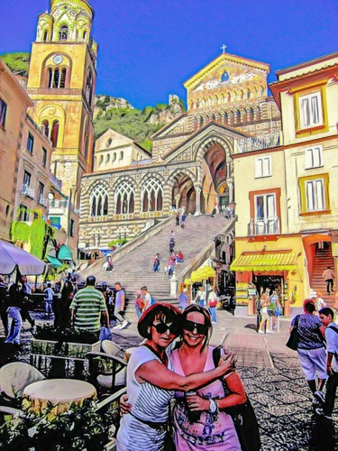 Photographie intitulée "We love Amalfi" par W. Marek Cholody, Œuvre d'art originale, Photographie manipulée