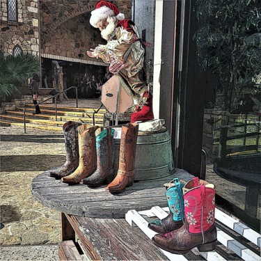 Photographie intitulée "Cowboy boots for Ch…" par W. Marek Cholody, Œuvre d'art originale, Photographie manipulée