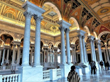 Photography titled "Library of Congress" by W. Marek Cholody, Original Artwork, Manipulated Photography