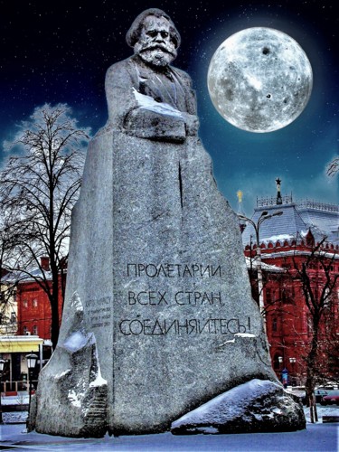 Photography titled "Karl Marx Monument…" by W. Marek Cholody, Original Artwork, Manipulated Photography