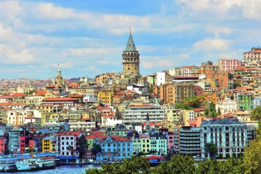 Photography titled "The Galata Tower in…" by W. Marek Cholody, Original Artwork, Manipulated Photography