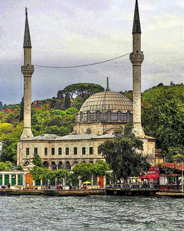 Photographie intitulée "Beylerbeyi Mosque" par W. Marek Cholody, Œuvre d'art originale, Photographie manipulée