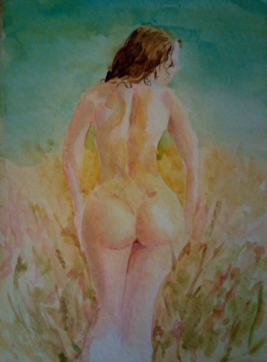 Malerei mit dem Titel "Summer 12" von Anna Wigandt, Original-Kunstwerk, Aquarell
