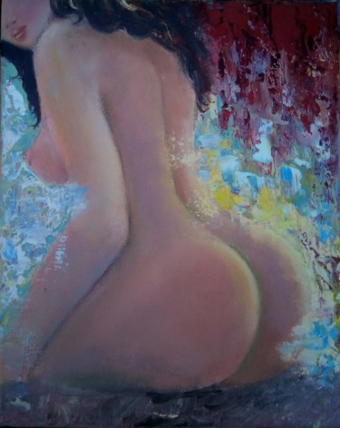 Malerei mit dem Titel "Nude" von Anna Wigandt, Original-Kunstwerk, Öl