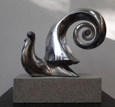 Skulptur mit dem Titel "Мythological model." von Wiktor Kopacz, Original-Kunstwerk, Aluminium