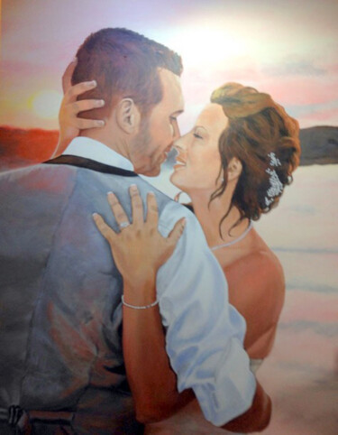 Painting titled "1-jessica-and-sean.…" by Wiktoria Hel, Original Artwork, Acrylic