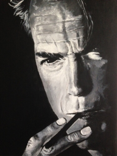 Painting titled "Clint" by Wiktoria Hel, Original Artwork, Acrylic