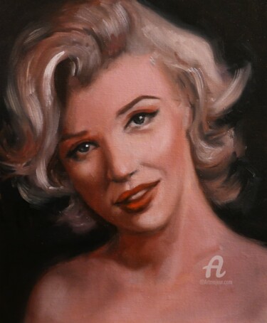 Schilderij getiteld "Marilyn" door Wiktoria Pydo, Origineel Kunstwerk, Olie