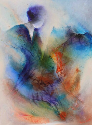 Картина под названием "Shea 24-02" - Wil Lof, Подлинное произведение искусства, Акрил Установлен на Деревянная рама для носи…