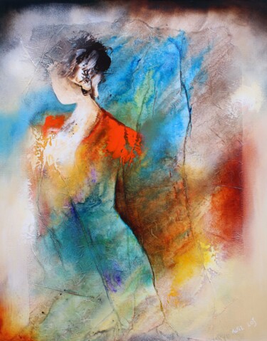 Картина под названием "Shea 08-02" - Wil Lof, Подлинное произведение искусства, Акрил Установлен на Деревянная рама для носи…