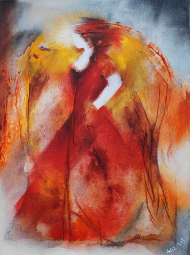 Картина под названием "Mystery 07-09" - Wil Lof, Подлинное произведение искусства, Акрил Установлен на Деревянная рама для н…