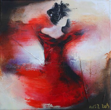 Картина под названием "Eliza 17-08" - Wil Lof, Подлинное произведение искусства, Акрил Установлен на Деревянная рама для нос…