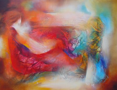 Картина под названием "Tosca 05-02" - Wil Lof, Подлинное произведение искусства, Акрил Установлен на Деревянная рама для нос…
