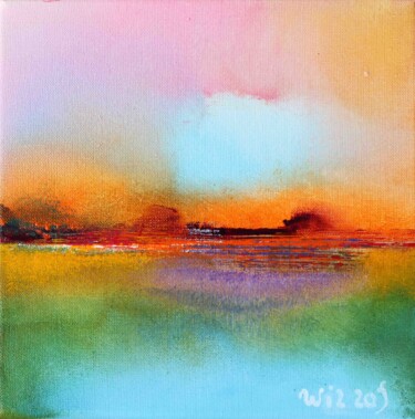 Картина под названием "SummerBreeze 23-06" - Wil Lof, Подлинное произведение искусства, Акрил Установлен на Деревянная рама…