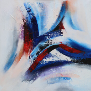 Картина под названием "Streams 03-01a" - Wil Lof, Подлинное произведение искусства, Акрил Установлен на Деревянная рама для…