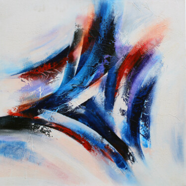 Картина под названием "Streams 03-01b" - Wil Lof, Подлинное произведение искусства, Акрил Установлен на Деревянная рама для…
