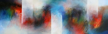 Картина под названием "Abstract 21-06" - Wil Lof, Подлинное произведение искусства, Акрил Установлен на Деревянная рама для…